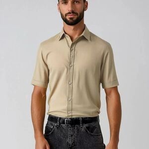 Ike Behar Pure Linen Short Sleeve Shirt